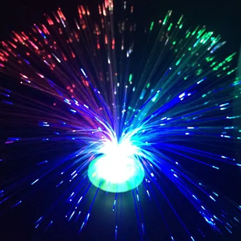 

Romantic Color Changing LED Fiber Optic Nightlight Battery Powered Christmas Lamp for Party Home Decoration