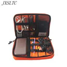 JXSLTC Double Layer Cable Organizer Storage Bag Cases for Headphones Portable Electronics Hard Drives Digital Gadget