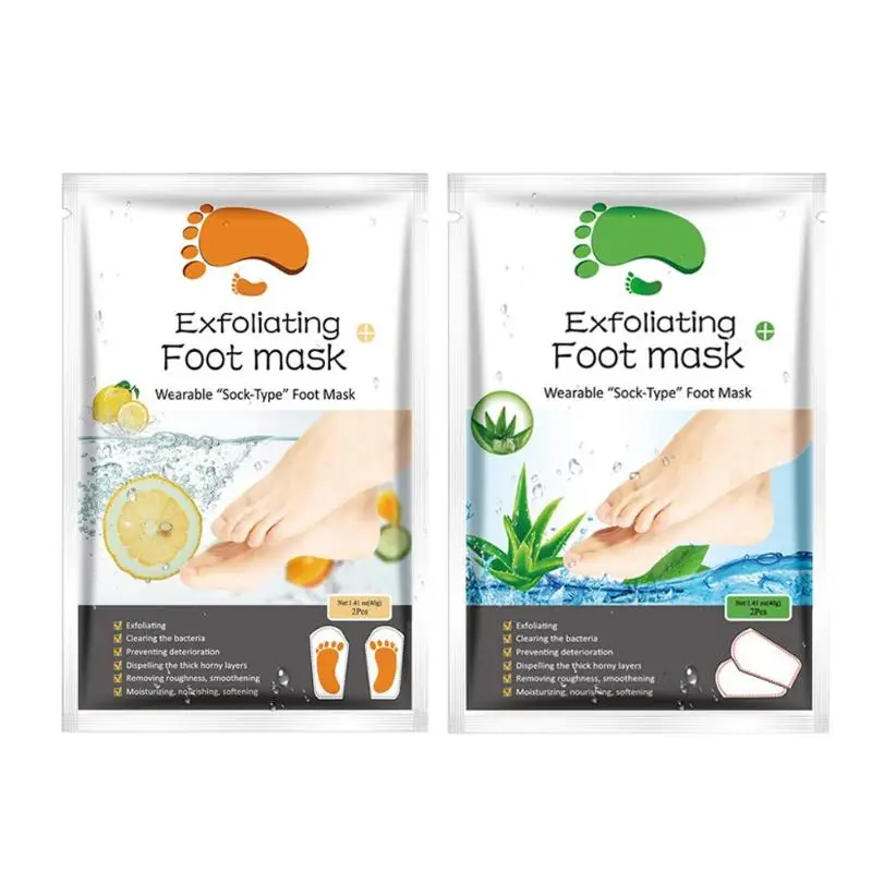 

2pcs/Set Foot Mask Only Need One Pair Remove Dead Skin Foot Mask Peeling Cuticles Heel Exfoliating Socks for Pedicure