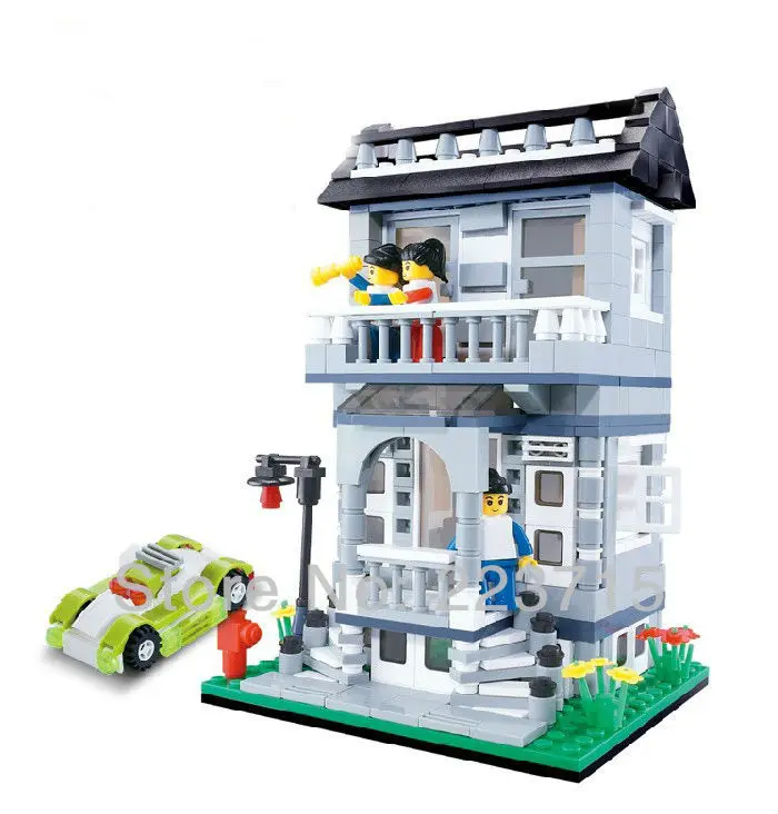 

Free Shipping!*Citizen House 3* DIY enlighten block bricks,Compatible With other Assembles Particles