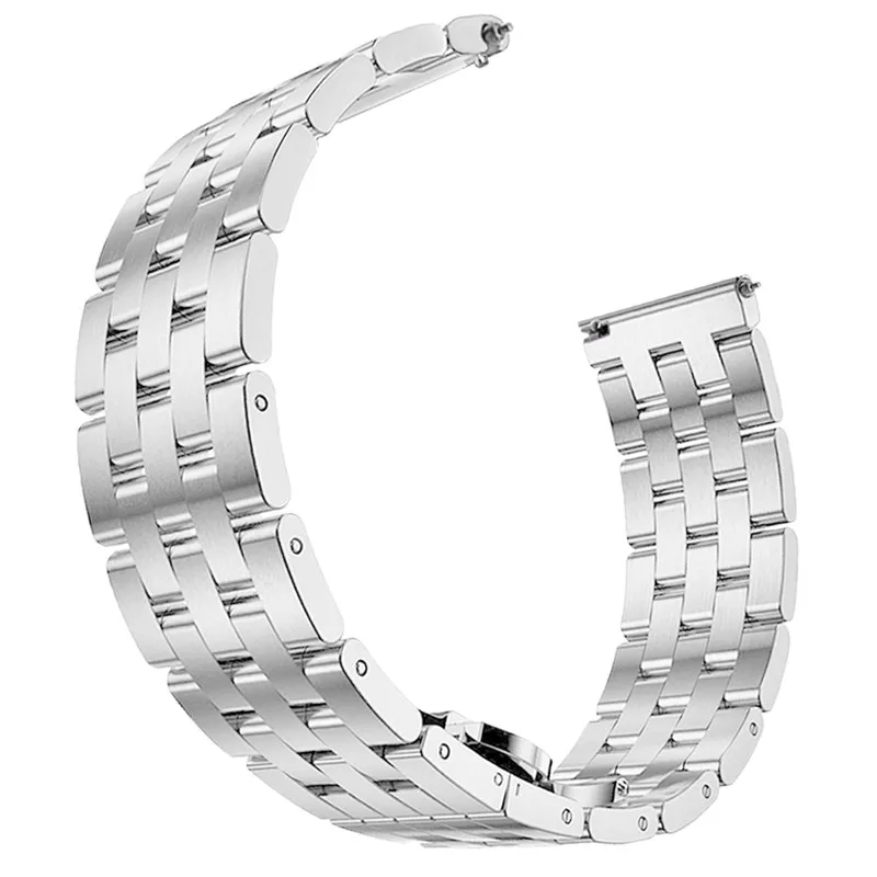 Для samsung Galaxy Watch 46 мм/gear S3 полосы 22 мм нержавеющая сталь металлическая пряжка бабочка ремешок для gear S3 Frontier/классический ремешок - Цвет ремешка: silver