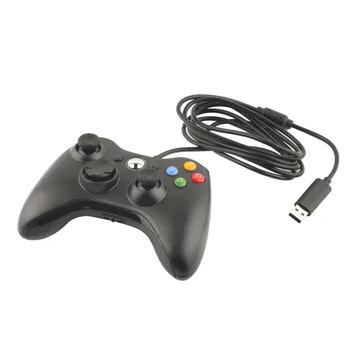 Gamepad USB Wired Joypad Controller For Microsoft for Xbox Slim 360 for PC for Windows7 Black Color Joystick Game Controller