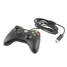 Геймпад usb проводной геймпад контроллер для microsoft для xbox 360 slim 360 для пк windows7 черный цвет джойстик игровой контроллер