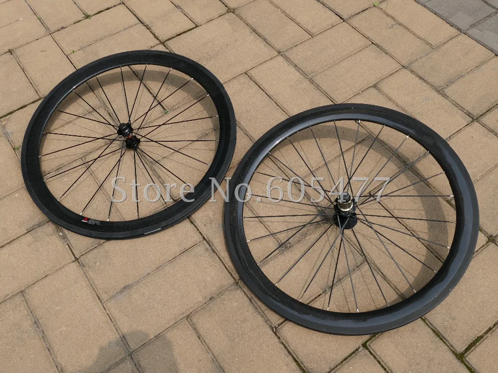 

Toray Carbon Fiber Clincher Wheelset 50mm Road Bike Bicycle Wheel Clincher Rims Width : 20.5/23/25mm