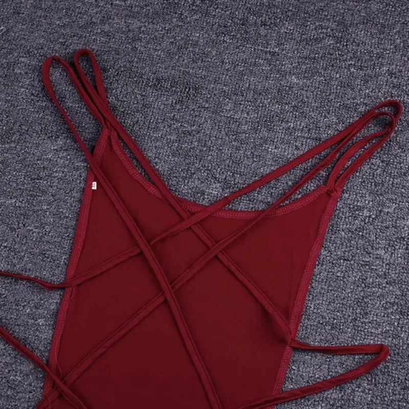 Strappy Backless Bodysuit Solid Sleeveless Strand Hot Bodysuits Back Cross Straps Slim Camis Bodysuit Strappy Backless Bodysuit Solid Sleeveless Strand Hot Bodysuits Back Cross Straps Slim Camis Bodysuit