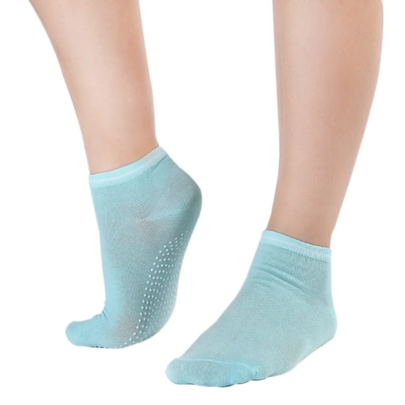 Women Fitness Cotton Socks Slipper Breath Non Slip Massage Pilates Socks Sock Slippers - Цвет: QG