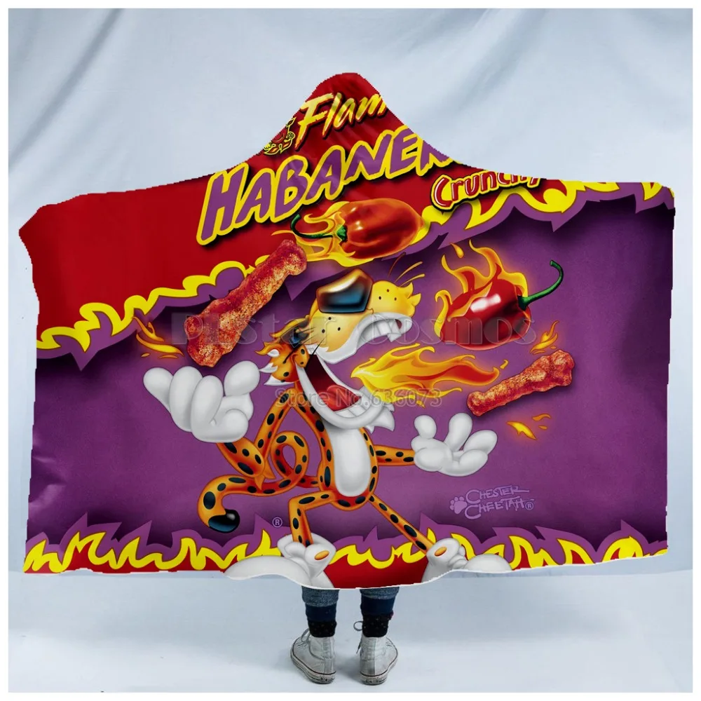 Plstar Cosmos Горячая Cheetos еда funny K забавное одеяло с капюшоном 3D Полное печатное надеваемое покрывало взрослые мужчины женщины стиль-5