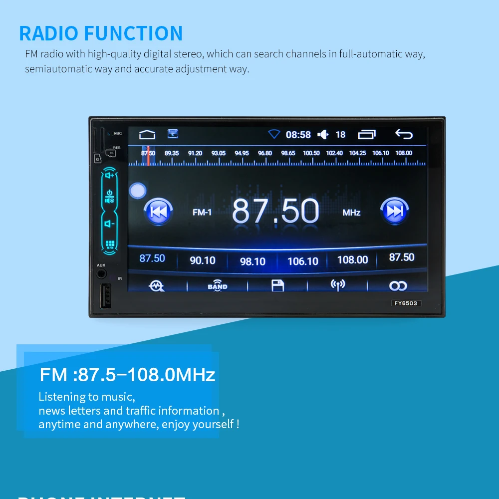 Excellent 7 inch Car mp5 player Android system DVD stereo GPS Maps Navigation Bluetooth with Rear view Camera FM MP3 MP4 remote control 7