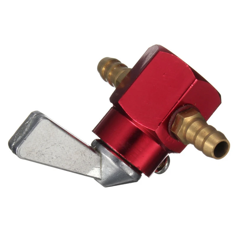 Universal 6mm Red In-Line Petrol On-Off Petrol Fuel Tap Petcock Valve Scooter ATV Motorcycle Accessories Mayitr