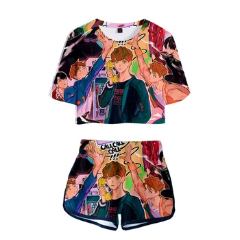

3D seventeen Printed Women's Sets Cool Short Sleeve T-shirt and Short Pants Summer Cool Boys Fashion Harajuku Sets