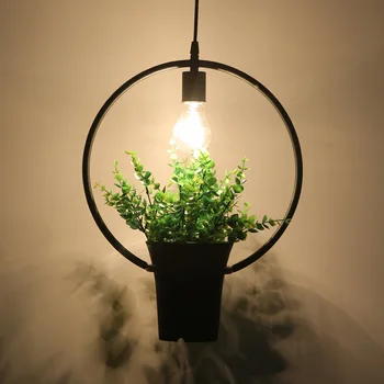 

Plant pendant light Nordic creative personality bar Florist industrial wind restaurant window balcony pendant light FG408