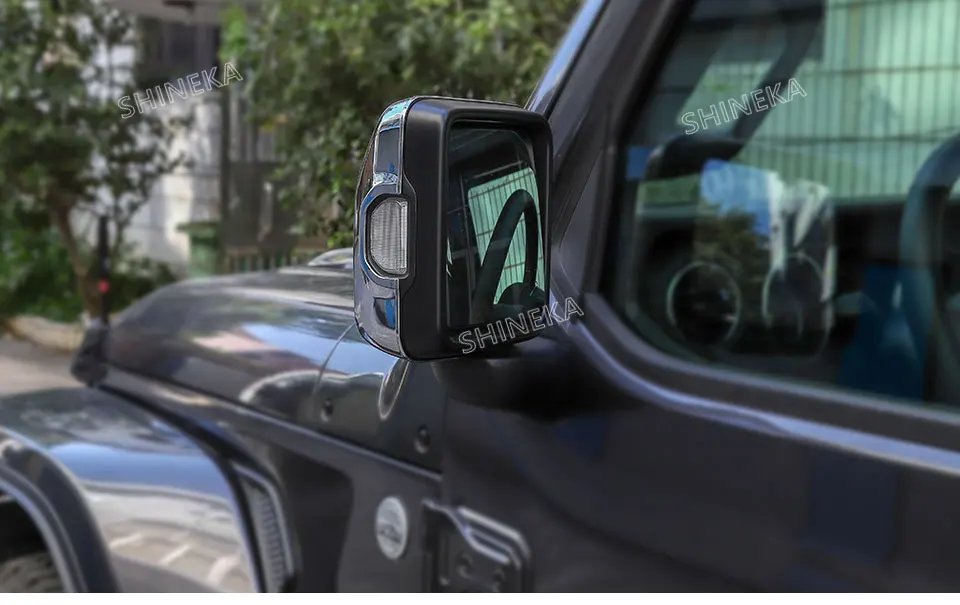 SHINEKA автомобильный стикер для Jeep Wrangler jl аксессуары зеркало заднего вида из углеродного волокна хромированная наклейка для украшения для wrangler