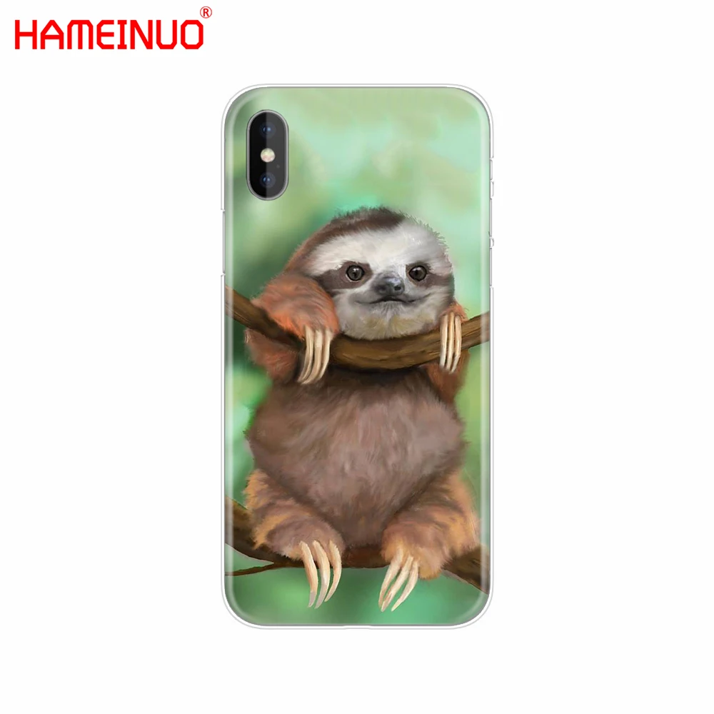 Hameinuo кофеином лень животных сотового телефона чехол для iPhone X 8 7 6 4 4S 5 5S SE 5C 6S плюс - Цвет: 40153