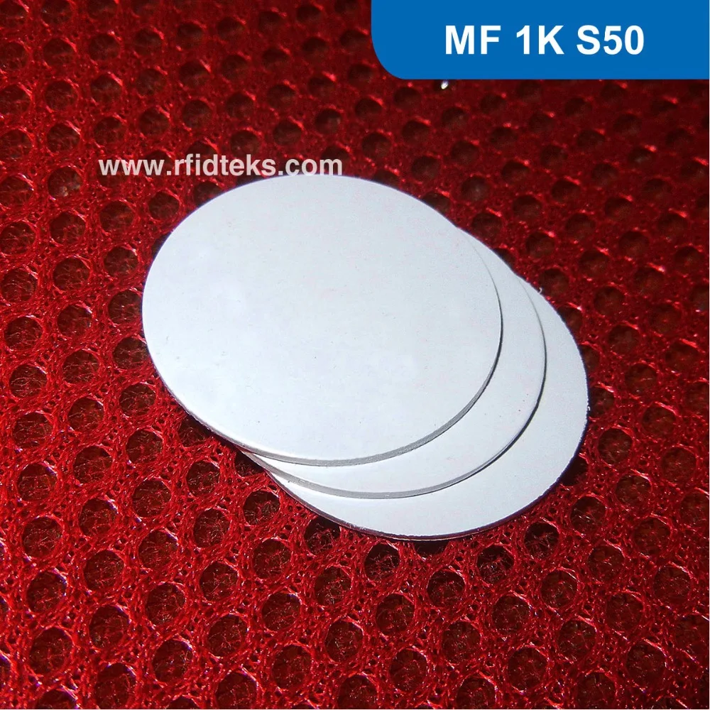 CT30 Diâmetro 30mm RFID Tag RFID PVC Token com 3 M Adesivo moeda rfid tags, tags disco tag RFID PVC 13.56 MHz com M1 S50 Chip