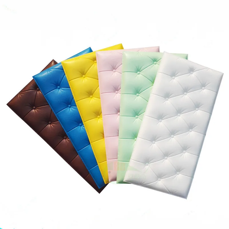 

Self-adhesive Waterproof Wallpaper Pe Foam 3d Faux Leather For Living Room Bedroom For Kids Child Home Decoration Wall Sticker
