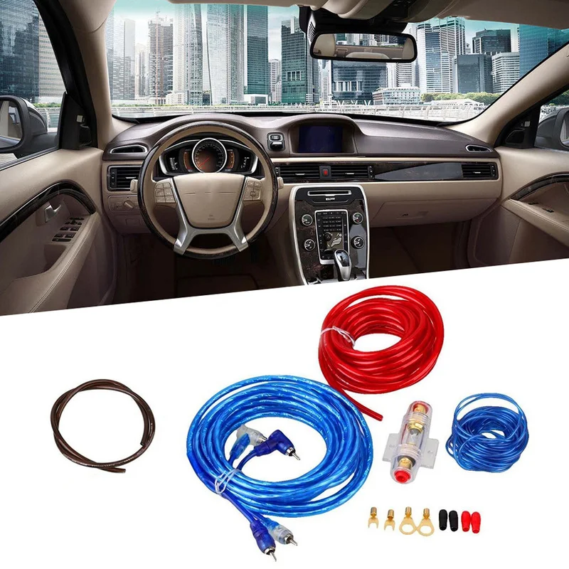 Neu 8GA Auto Power Subwoofer Verstärker Audio Kabel Kit Mit Sicherungshalter #R Neu 8GA Auto Power Subwoofer Verstärker Audio Kabel Kit Mit Sicherungshalter #R