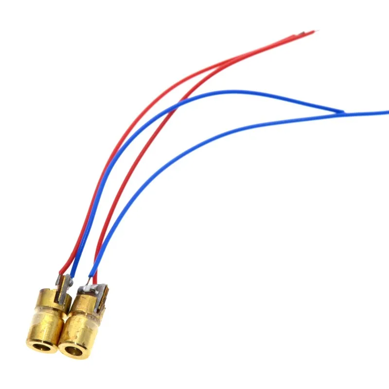 AEAK 10 шт. 5 в 650 нм 5 мВт Регулируемый точечный модуль лазерного диода красный прицел Медная головка мини лазерная указка
