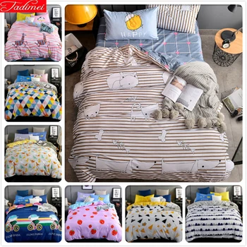 

Concise Stripe Dog Kids Bedlinens 3/4 pcs Bedding Sets Bedclothes Double Queen King Size Quilt Duvet Cover 1.5m 1.8m 2m Bedsheet