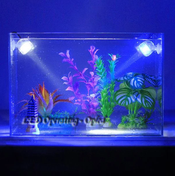 Reef Fish Plant Lámpara Iluminación Acuario Impermeable Luces de Cristal LED Sumergibles Azul 69LEDs 62CM lahomie Luz del Acuario LED Tanque de Peces 