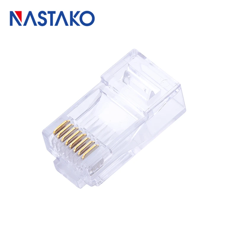 NASTAKO 8Pin Cat6 RJ45 разъем модульные штекеры Cat 6 сетевой Ethernet UTP кабель Кристальный Jack