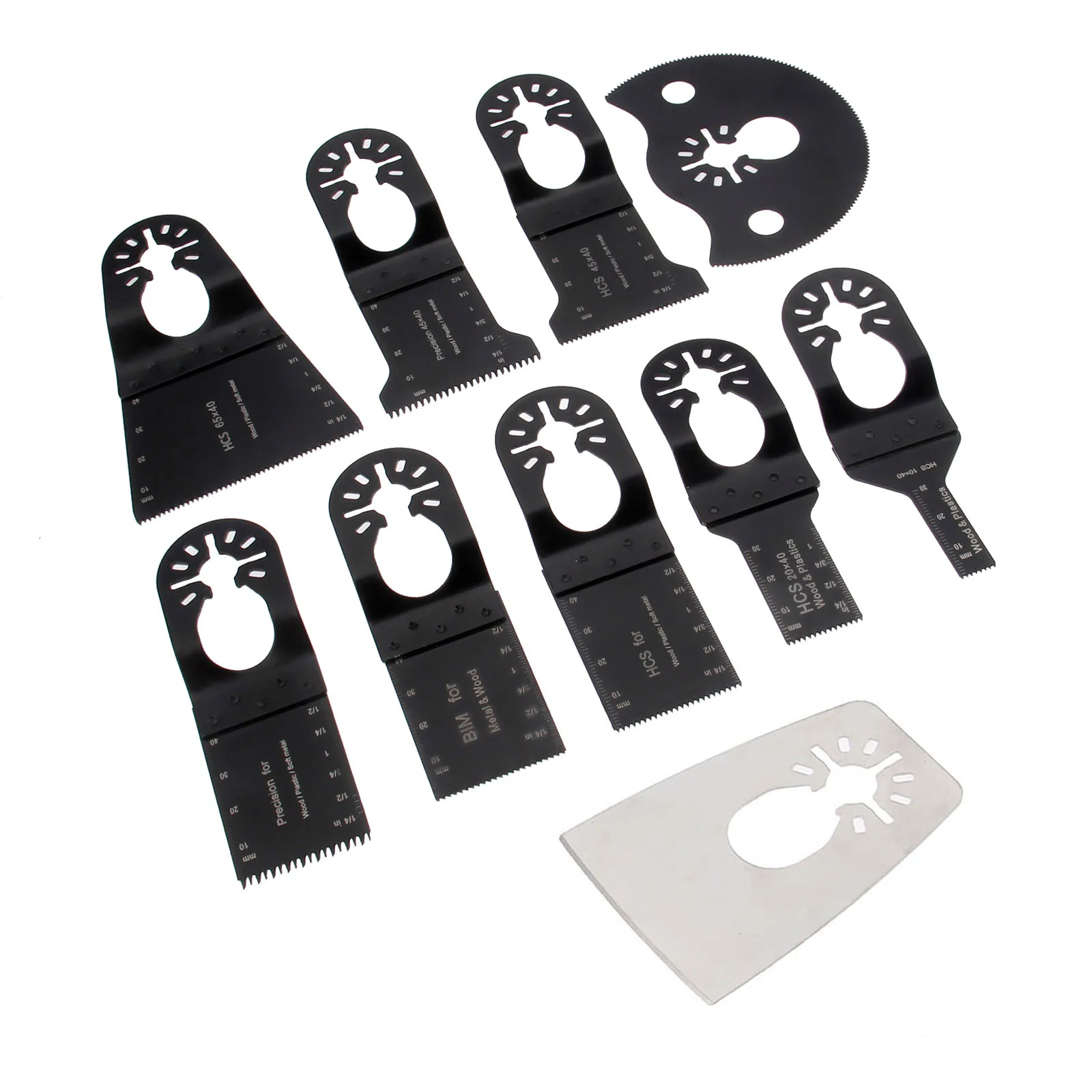 DRELD 10 Pcs Kit Oscillating Multi Tool Saw Blades For Renovator Fein
