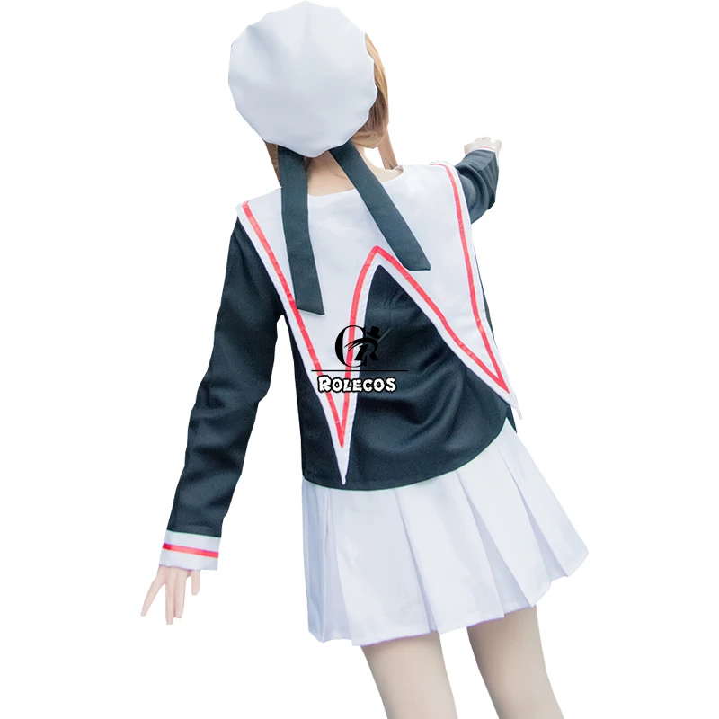 Косплей костюм сакуры ROLECOS Cardcaptor косплей КИНОМОТО школьная форма для девочки с