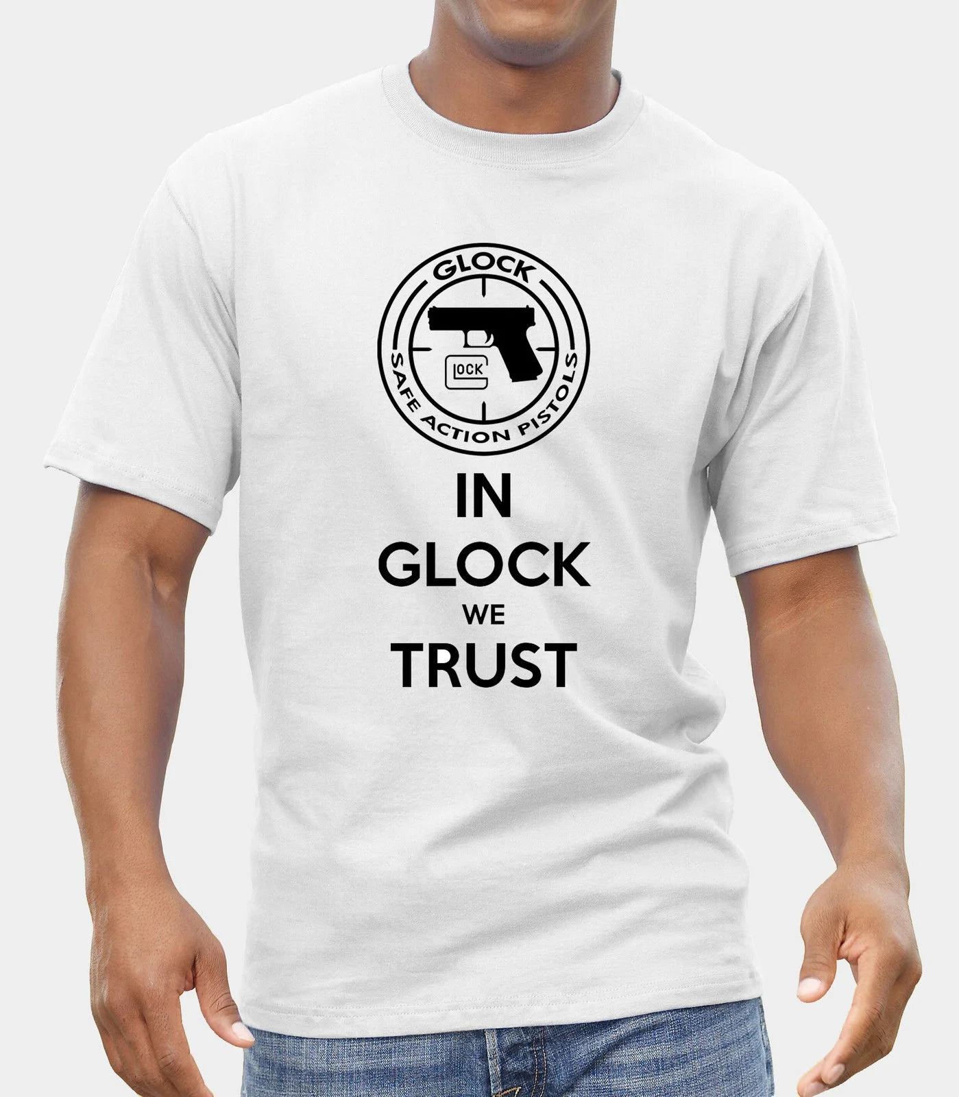 Летняя футболка Camisetas Hombre футболка Glock Handgun логотип США хлопковая футболка с короткими рукавами Топы модная футболка homme