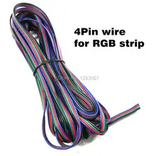 10 метров 4pin 22awg RGB кабель Луженая медь, ПВХ проводной провод отличного качества 4 цвета изолированный Электрический провод