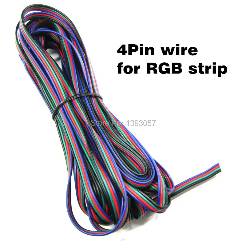 10-метровый 4-контактный 22awg RGB-кабель проводной провод из луженой меди и ПВХ