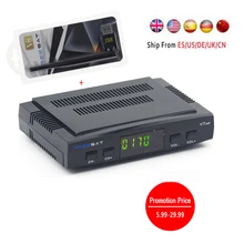 Ship from Spain Digital tv satellite decoder Freesat V7 hd satellite receiver DVB-S2 HD+USB WIFI Support PowerVu Biss Key clines