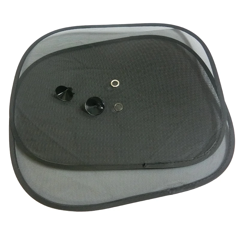

2Pcs 44*36cm Sunshade Blocker Car Curtains Sucker UV Mesh Sun Shades For Front Side and Rear Window Auto Styling Black