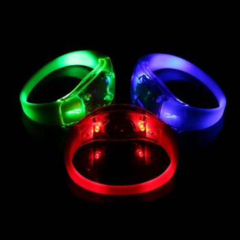 

1Pc Silicone Led Luminous Glow Bracelets Run Night Ride Bar Cheer Props Concert Flashing Bracelet Lighting 5 Colors Hand Ring