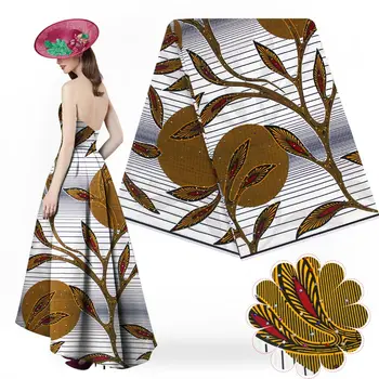 

high quality stones Ankara wax fabric 100% cotton African real wax print fabric veritable Nigerian wax fabric 6 yards W17
