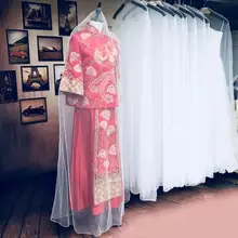 160 см 180 см 200 см прозрачный мягкий тюль пылезащитный чехол для домашней одежды свадебное платье, одежда свадебное платье протектор сетчатая пряжа