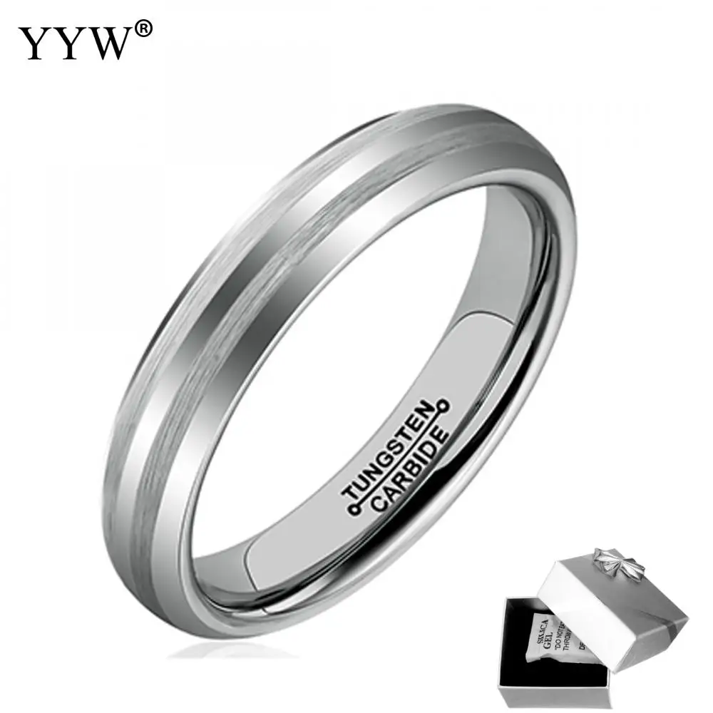

Unisex Finger Ring Tungsten Steel Simple Fashion Sliver Color Plated Finger Ring For Women Man Weeding Lover Decoration Gift