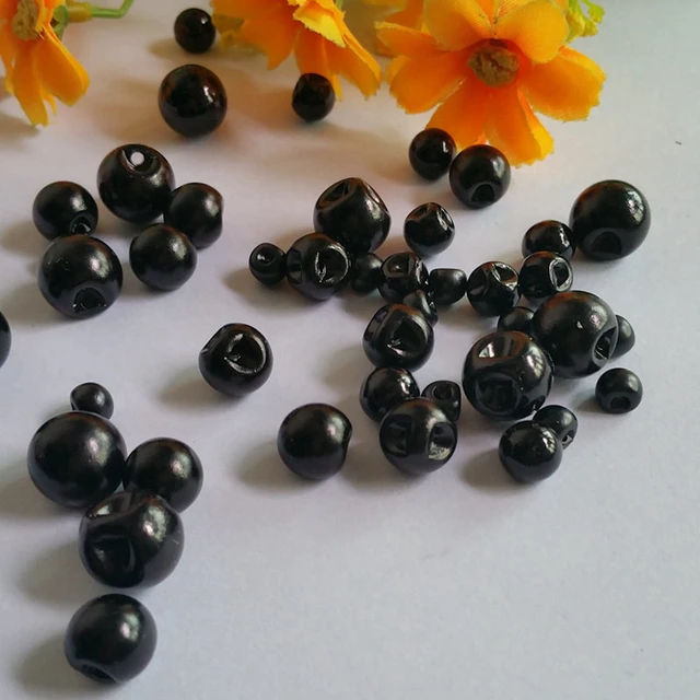 White Pearl Buttons Sewing  Black Round Bead Pearl Buttons - 50pcs/set  White Black - Aliexpress