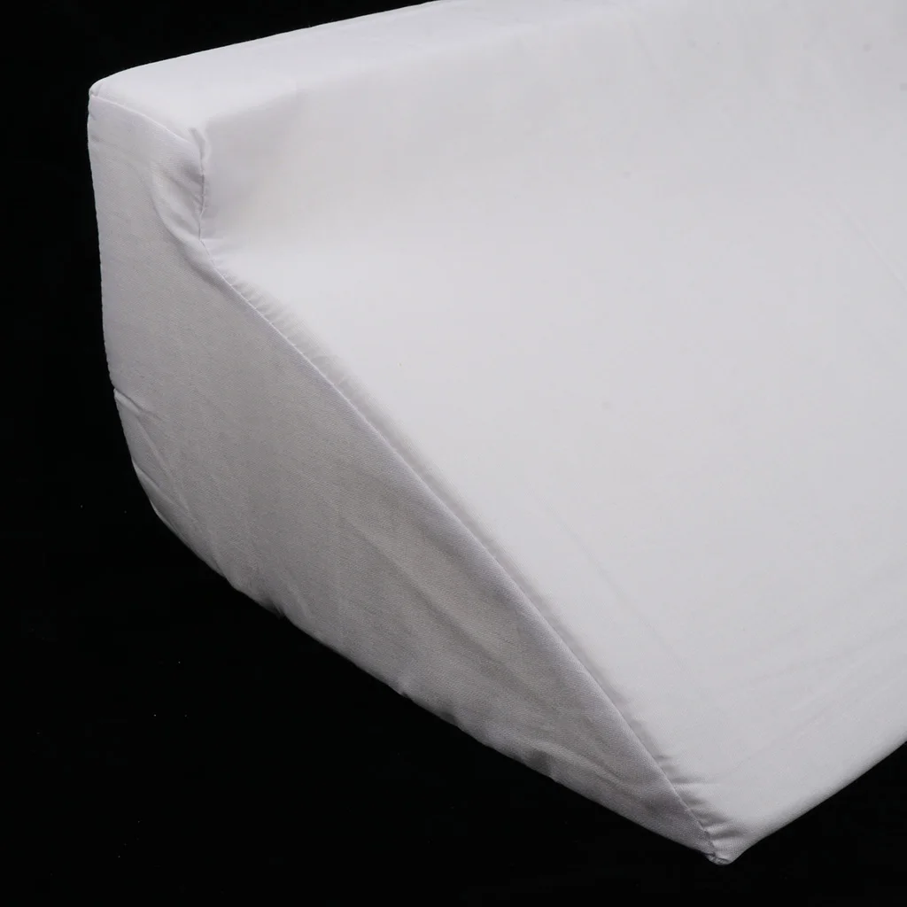 White Sponge Bed Wedge Pillow Back Leg Knee Rest Elevation Cushion Support Cover Pad for Patient