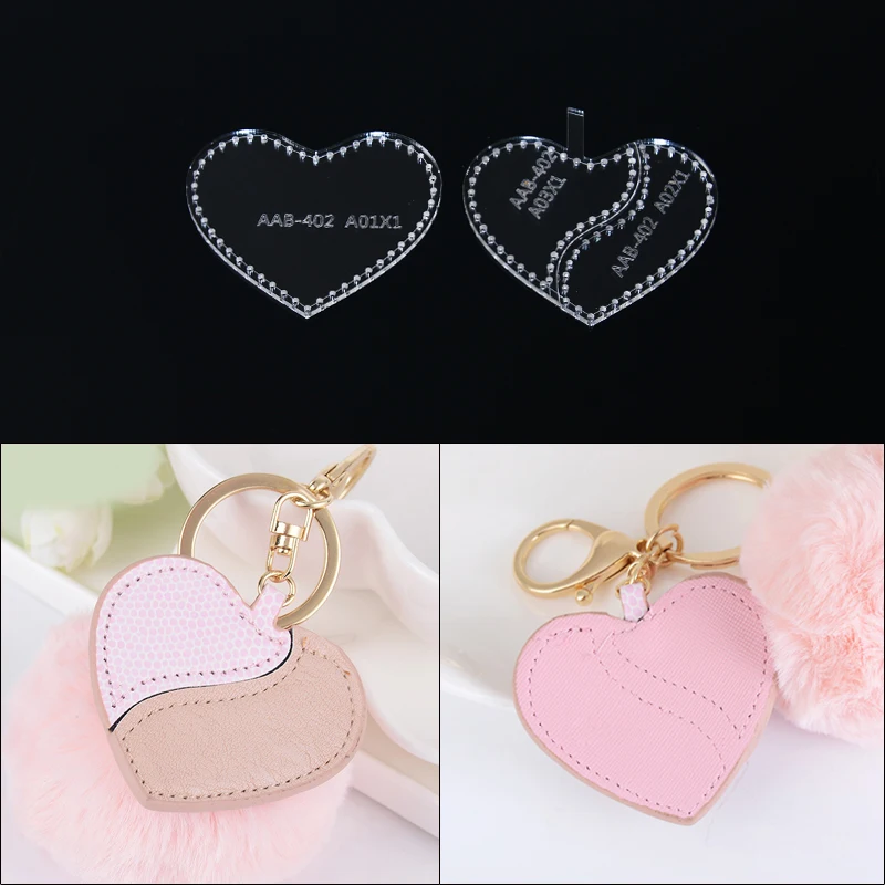 Download 2019 New DIY leather craft shoes Love pendant Keychain ...