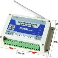 Четырехъядерным процессором бренд S260 GSM/SMS/GPRS Температура регистратор данных с 2 Сенсор/gsm SMS контроллер/GSM сигнализация