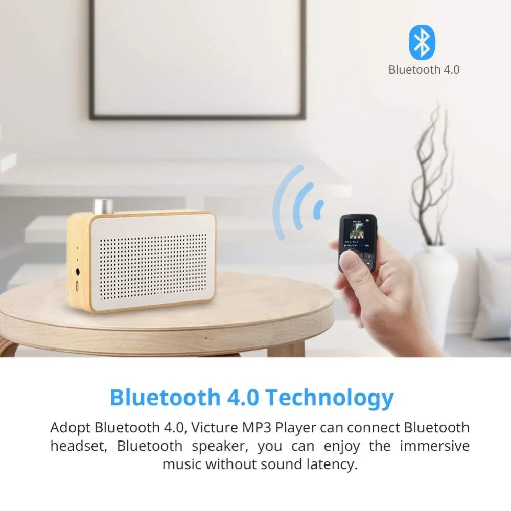 Клип MP3 плеер 16 Гб Профессиональный Bluetooth 4,0 Mp3 плеер Спорт время дисплей FM радио и Pedomater HIFI музыка Walkwan