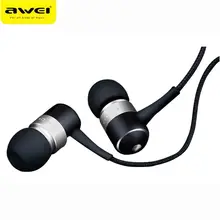 AWEI ES Q3 Wired font b Headphone b font Stereo In Ear Earphone Super Bass HIFI