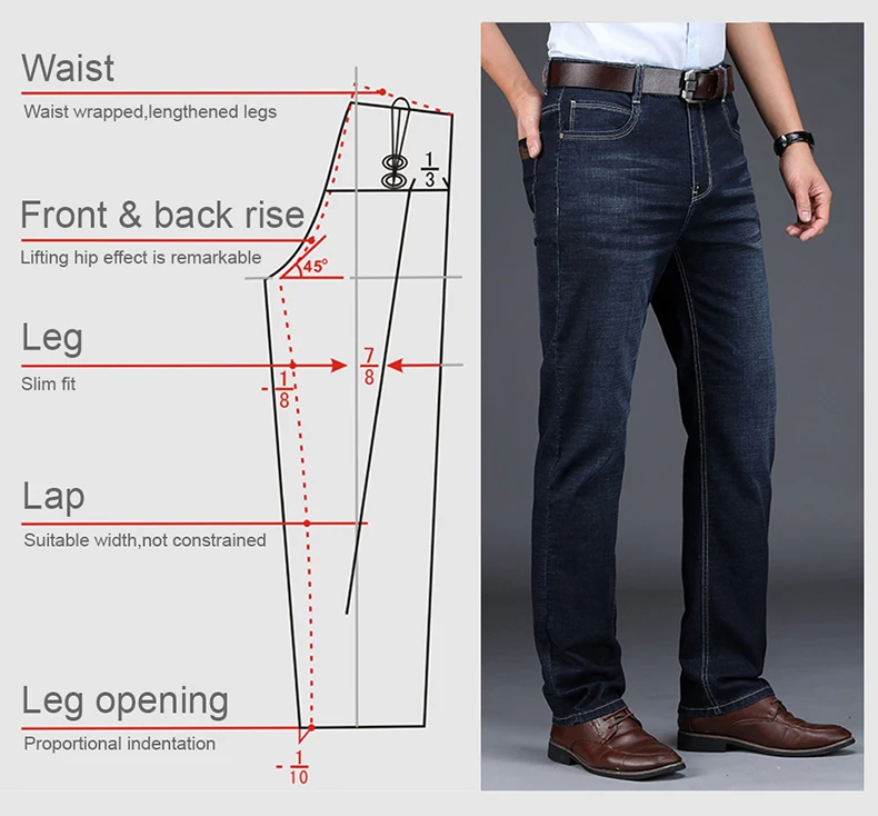 NIGRITY 2019 Весна и лето горячая распродажа мужские деловые классические повседневные джинсы брюки стили прямые брюки качество плюс размер 28-42