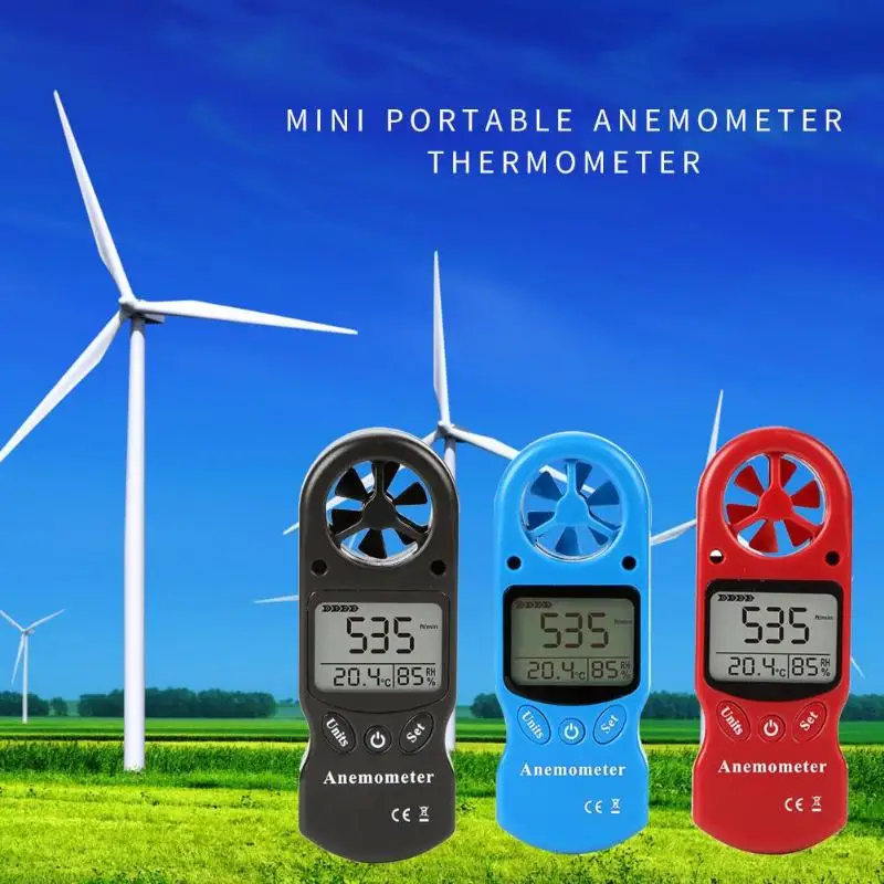 

Mini Multipurpose Digital Anemometer LCD TL-300 Wind Speed Gauge Meter Windmeter Hygrometer Temperature Humidity