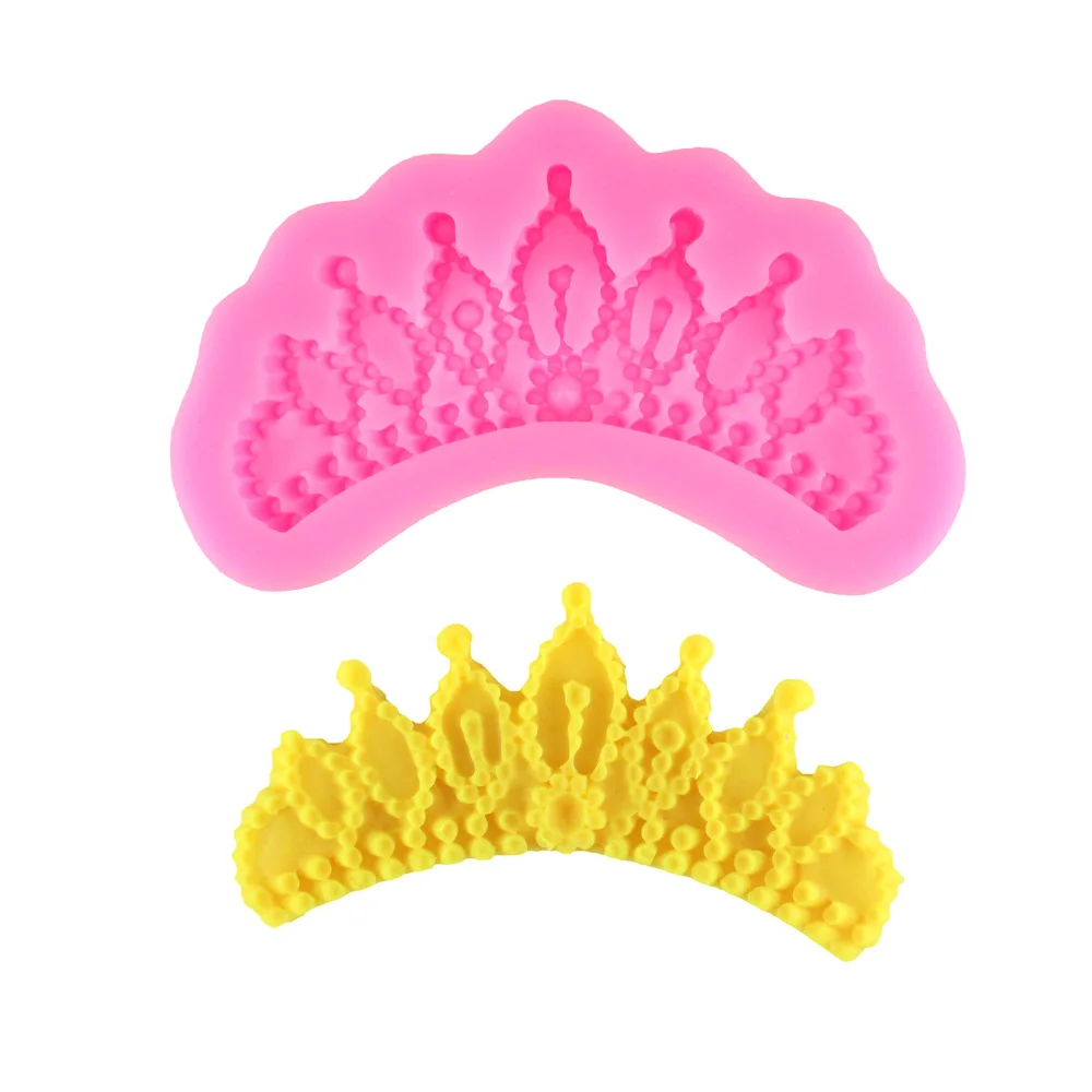 

(3 pieces/lot) Brand new 12*5.5*1.1cm queen crown shape sililcone fondant cake decorating candy molds DIY bakery accessories