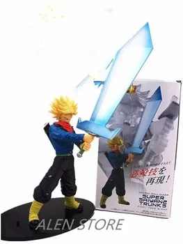 

ALEN 21cm Dragon Ball Super Saiyan 2 Trunks Final Hope Slash PVC Action Figure Model toy DragonBall Z Action Figure