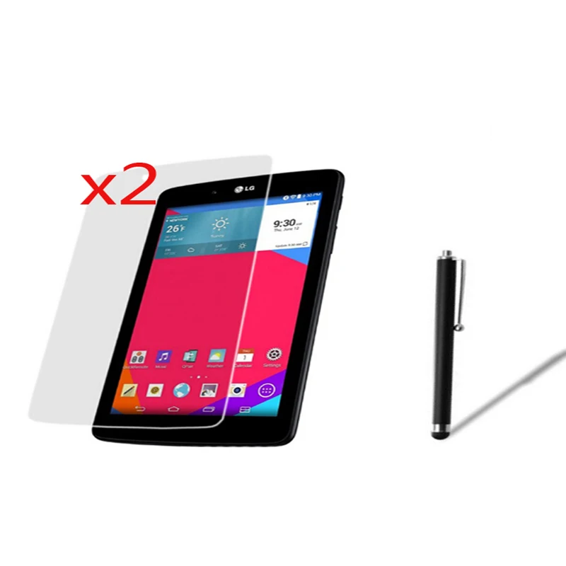 

3in1 2x LCD Clear Screen Protector Films Protective Film Guards +1x Stylus Pen For LG G Pad 8.0 V480 GPad 8.0 V490 8" Tablet