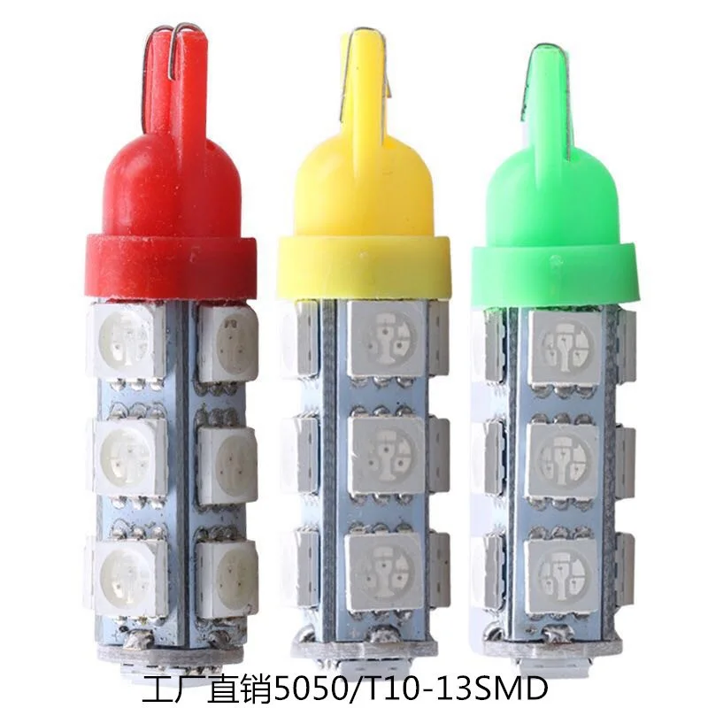 

Car LED Light T10 5050 Highlight 13SMD Head LED Display Wide Reading Instrument License Plate Tail Light