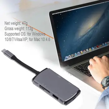 

USB Type-C to HDMI 4K+ PD Charge+ USB3.0+ TF Adapter Hub for Laptop MacBook