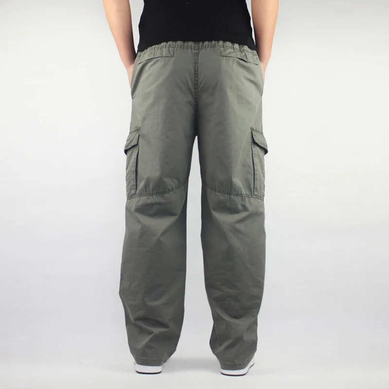 2016 мужская плюс размер l-6xl cargo pants мужчины повседневная багги свободной одежде брюки случайные хлопка дышащий армия армия cargo брюки