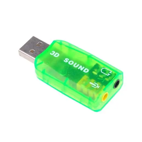 100 шт./лот 3D Аудио USB Внешняя USB Звуковая карта адаптер 5,1 канальный звук профессиональный микрофон 3,5 мм Интерфейс De Audio